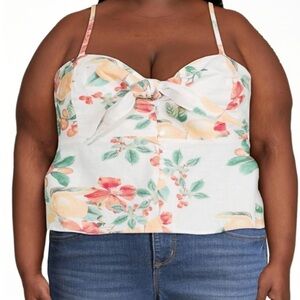 Sofia Jeans by Sofia Vergara Women's Knot Front Peplum Top 3XL NWT